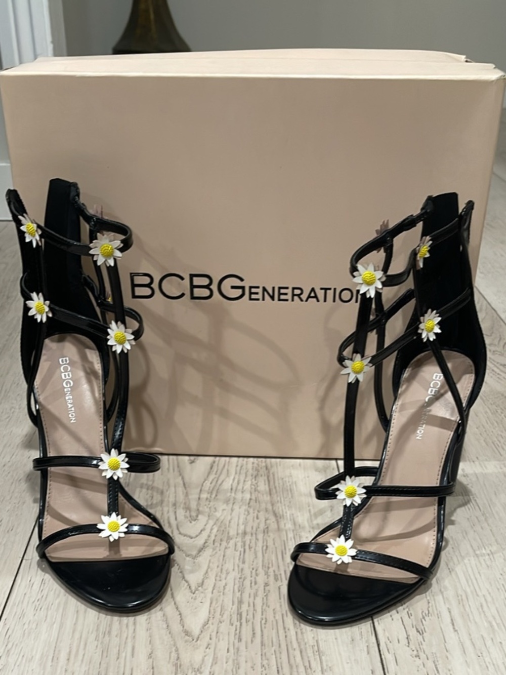 Bcbgeneration Women's Jordan Caged Block Heel Sandals